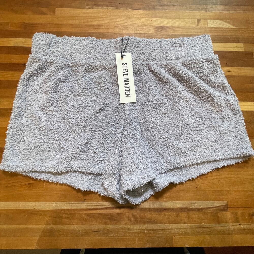 Steve Madden Women's Chenille Sleep Shorts lilac gay Medium